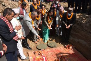 कान्ति भैरव माध्यमिक विद्यालय पुनःनिर्माणका लागि शिलान्यास