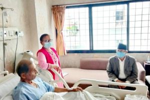 गृहमन्त्रीद्वारा महासचिव वैद्यको स्वास्थ्यावस्थाबारे जानकारी