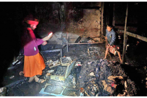 दाङको गोरखनाथ वैदिक गुरुकुलमा आगलागी
