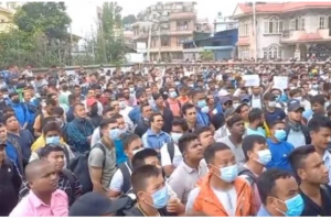 ईपीएस कोरिया शाखामा नेपाली श्रमिकहरूले थाले धर्ना